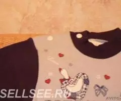 Джемпер 68 хлопок 100 теплый трикотаж новый - 3