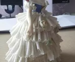 Фарф. Герман до1950г Кружевной Барышня в кринолине - 2