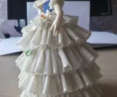 Фарф. Герман до1950г Кружевной Барышня в кринолине - 4