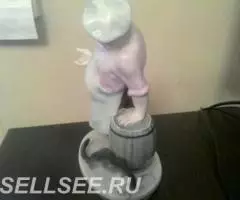 Фарфор. СССР 50е годы. Кот и Повар . ЛФЗ - 4