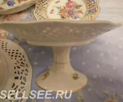 Две вазы на ножках, тарелка, салатница Германия - 4