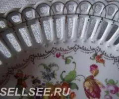 Фарфор. Резное блюдо-фруктовница . 50-е. Г ермания - 2