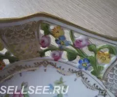 Фарфор. Бавария Салатница резная Антик. Германия - 3