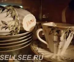 ФАРФОР ЛФЗ. 6 ЧАЙНЫХ ПАР . ЗНАК КАЧЕСТВА СССР. 70-е г. - 2