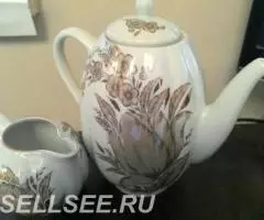 ФАРФОР ЛФЗ СССР. ЧАЙНИК И МОЛОЧНИК. - 2