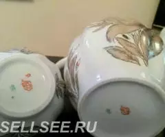 ФАРФОР ЛФЗ СССР. ЧАЙНИК И МОЛОЧНИК. - 3