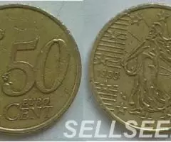 Франция - 50евроцентов, 2001, 1999. - 2