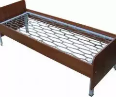 Кровати металлические с сеткой из прокатной пружины для пансионатов - 2