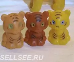 Тигр лев тигренок пластмассовая игрушка СССР - 2