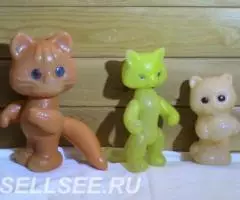 Кот кошка пластмассовая игрушка СССР