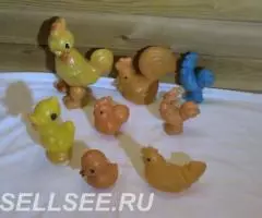 Петух утка цыпленок курица игрушка СССР