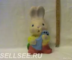 заяц зайка резиновая игрушка СССР - 2